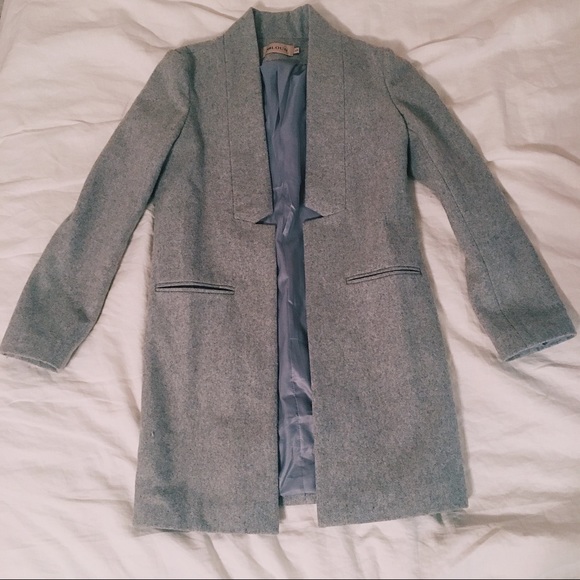Light Grey Wool Coat - Picture 1 of 4